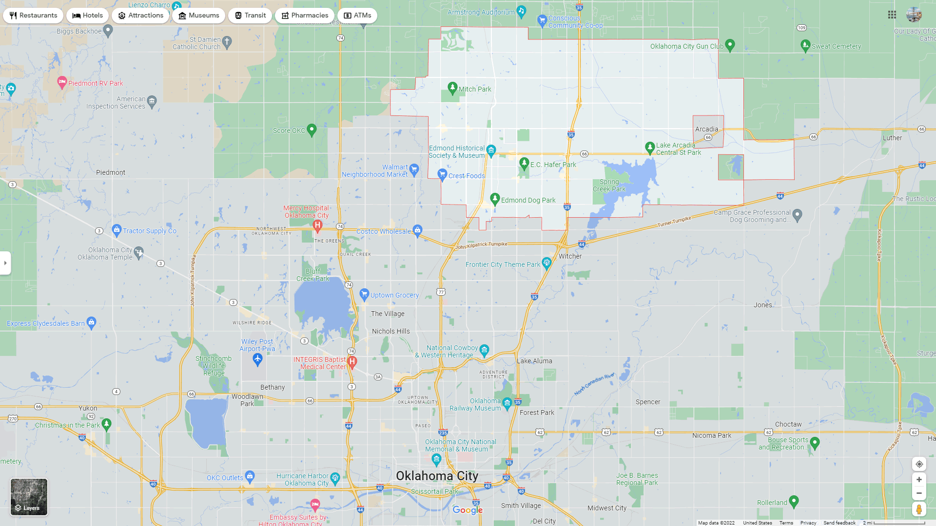 Edmond Oklahoma Map